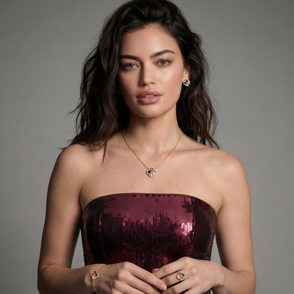 Lucky Clover Jewelry Set by Valtrexa