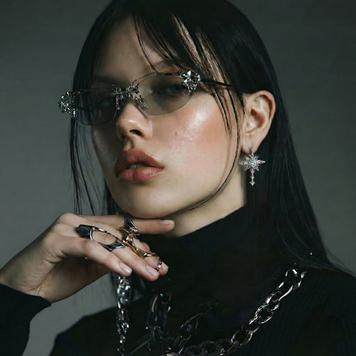 Celestial Cross Earrings by Valtrexa