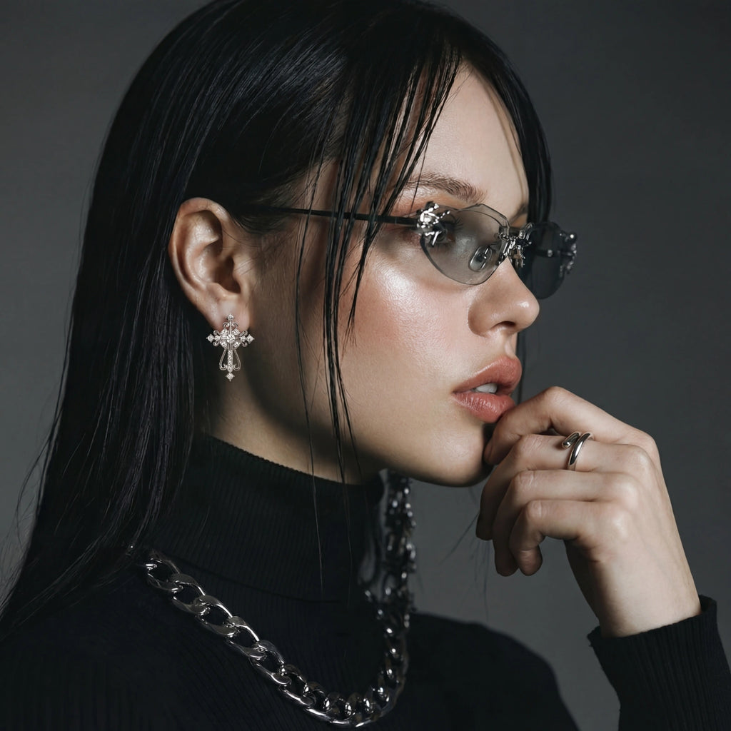 Divine Grace Cross Earrings by Valtrexa