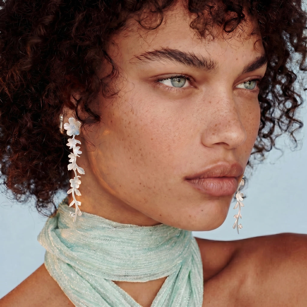 Garden Bloom Drop Earrings by Valtrexa