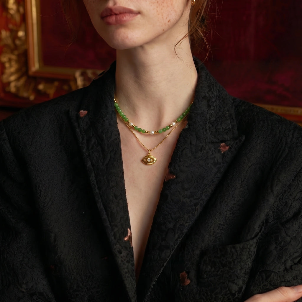 Mystic Eye Layered Necklace by Valtrexa