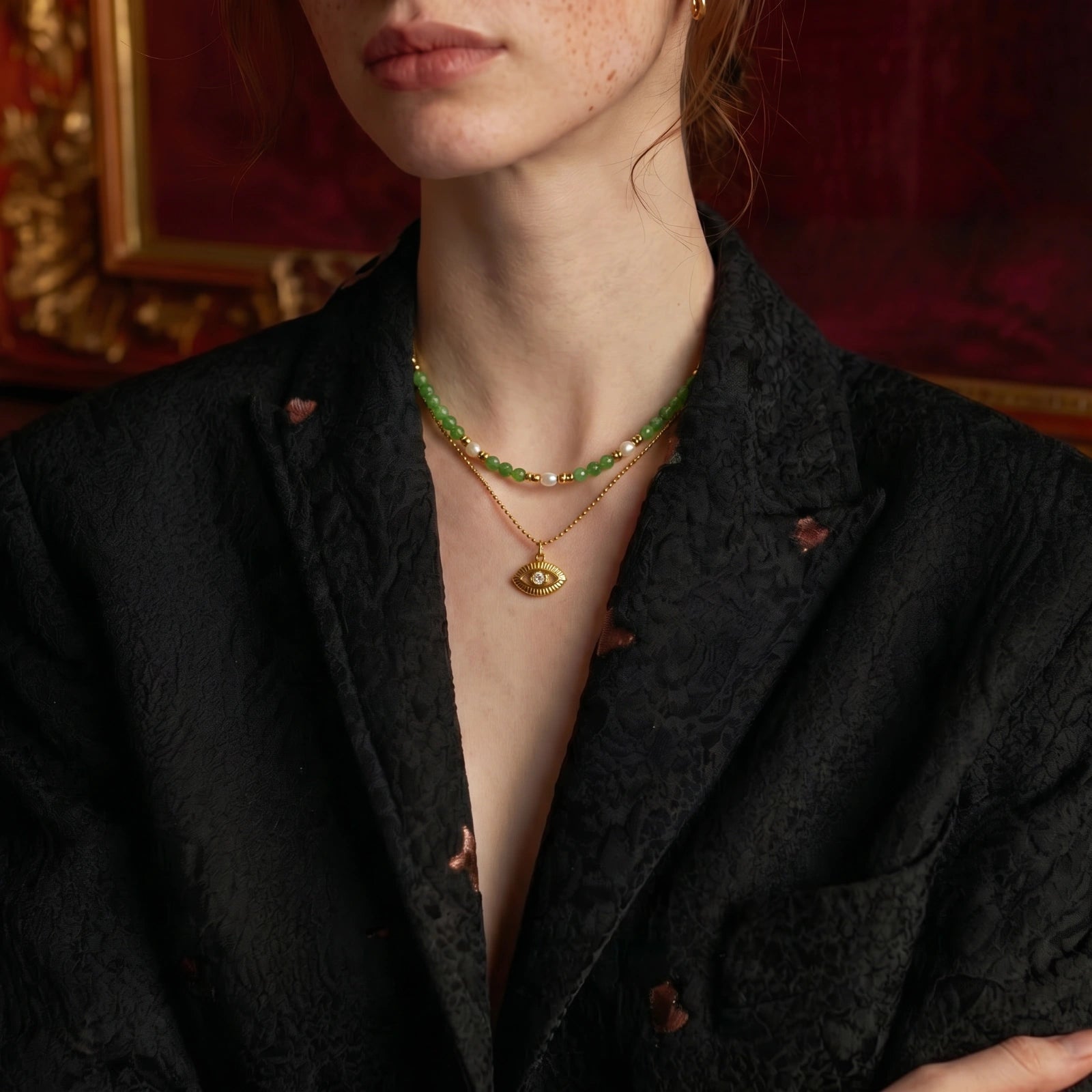 Mystic Eye Layered Necklace by Valtrexa
