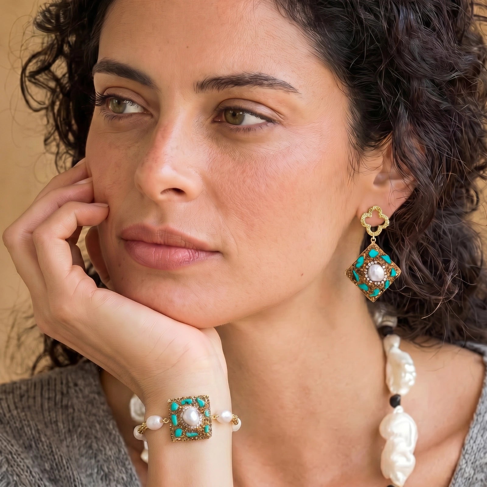 Moroccan Dreams Drop Earrings by Valtrexa