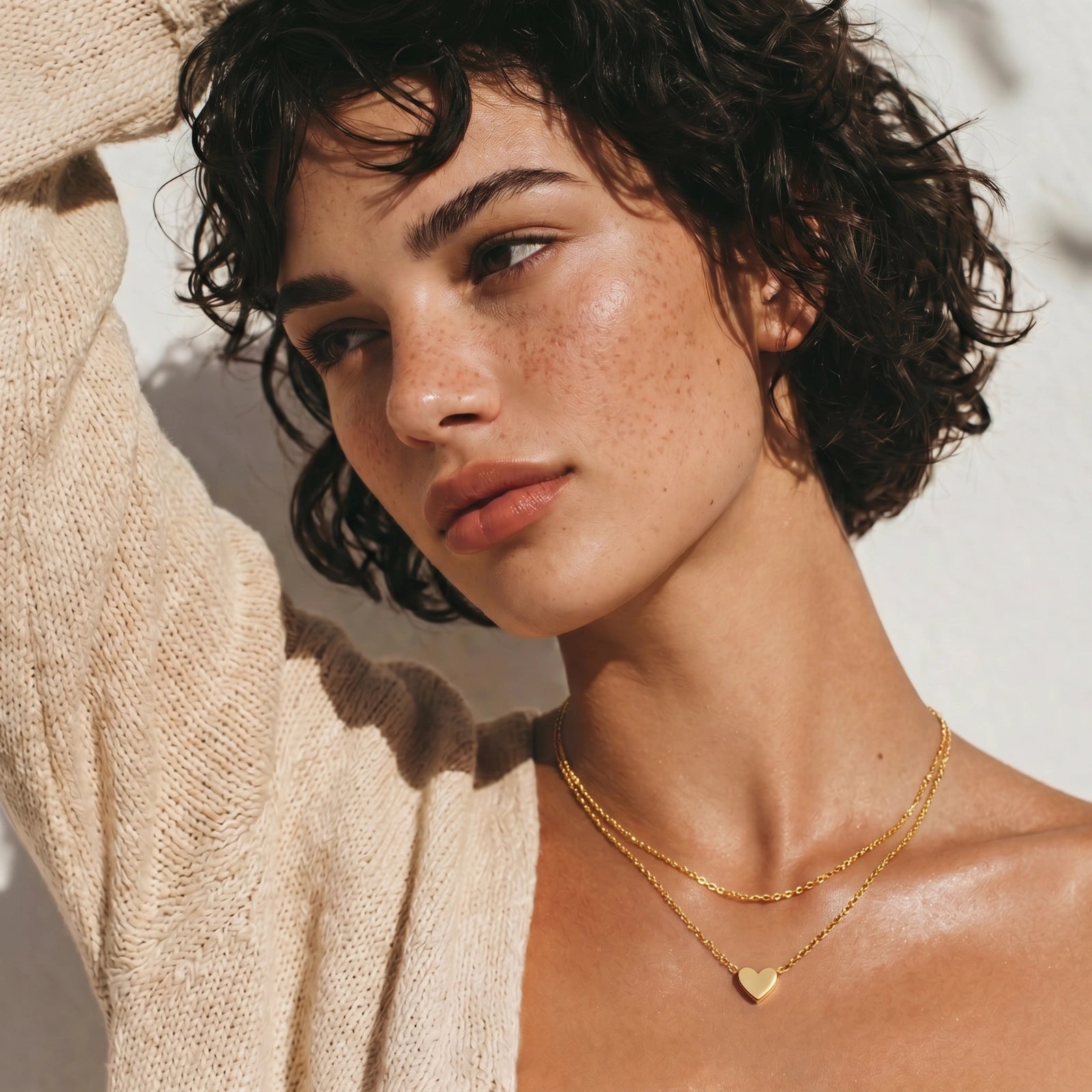 Layered Heart Necklace by Valtrexa
