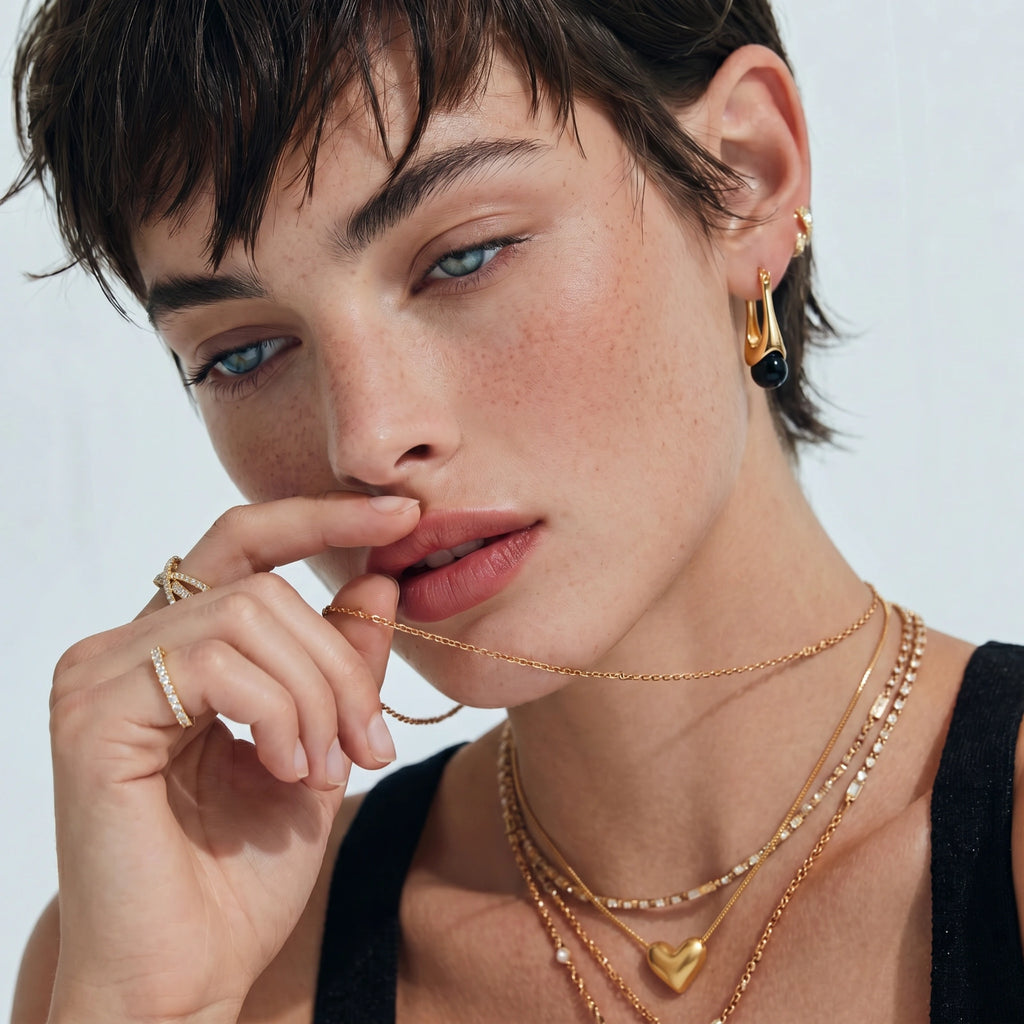 Golden Heart Necklace by Valtrexa
