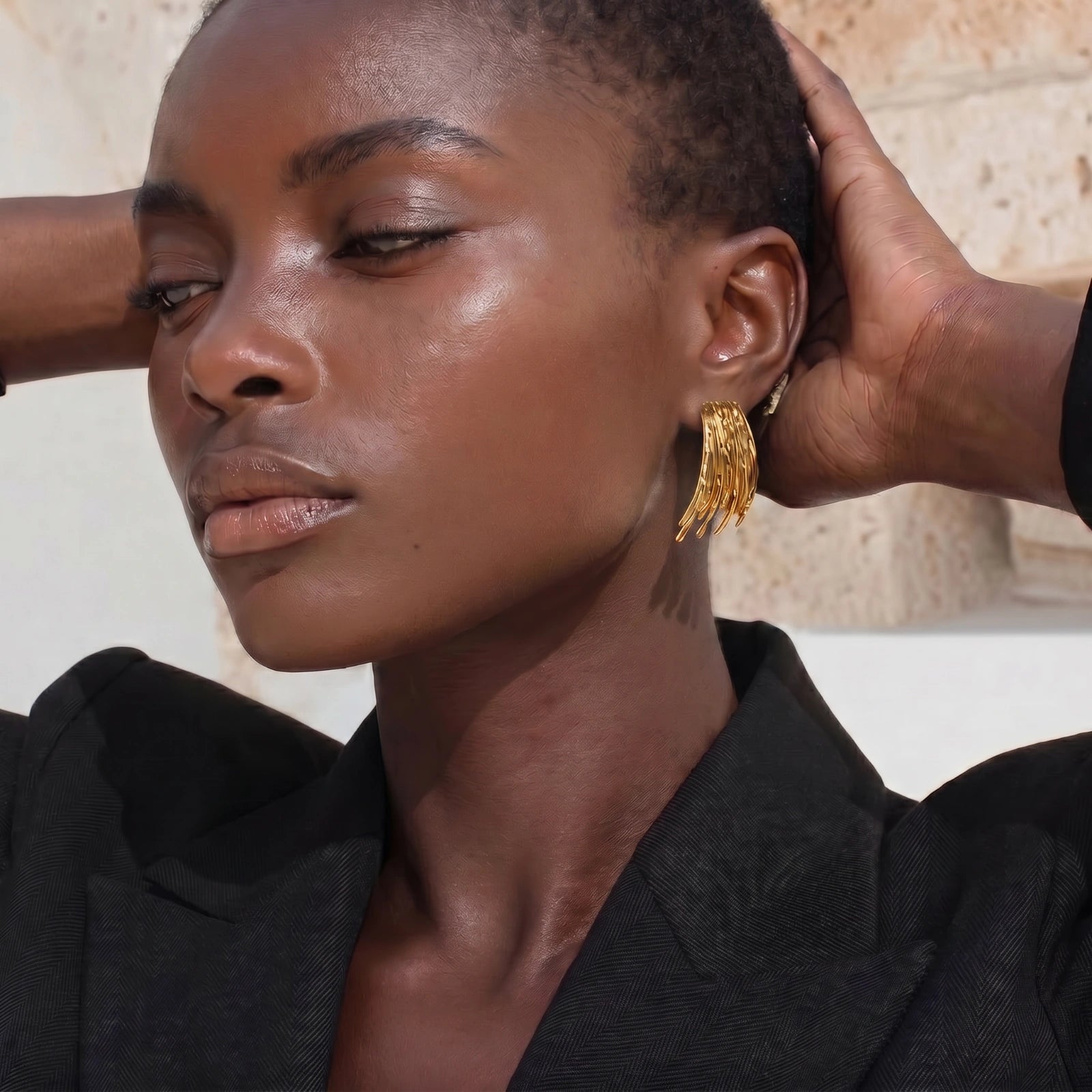 Liquid Flow Statement Earrings by Valtrexa